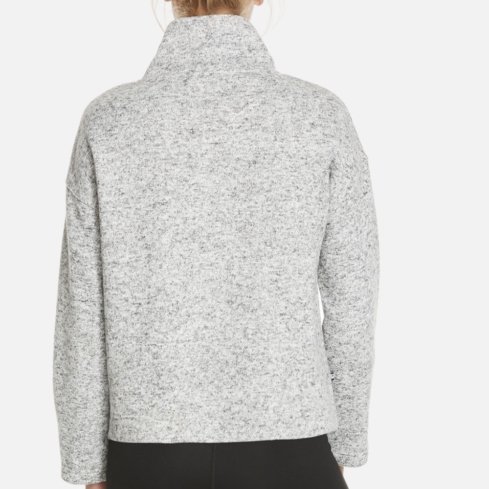 Fabletics Alpine Pullover Cozy Heathered Gray 1/4… - image 2